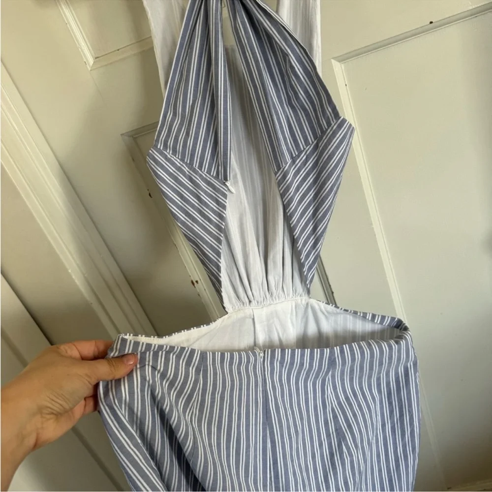 NWT J. Crew Collection Twist-back midi dress‎ in stripe size 8